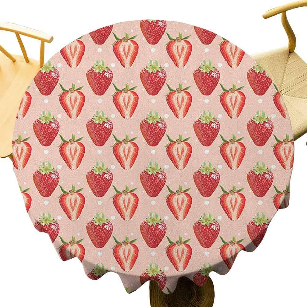 Strawberry Tablecloth 55 Inch Round Tablecloth