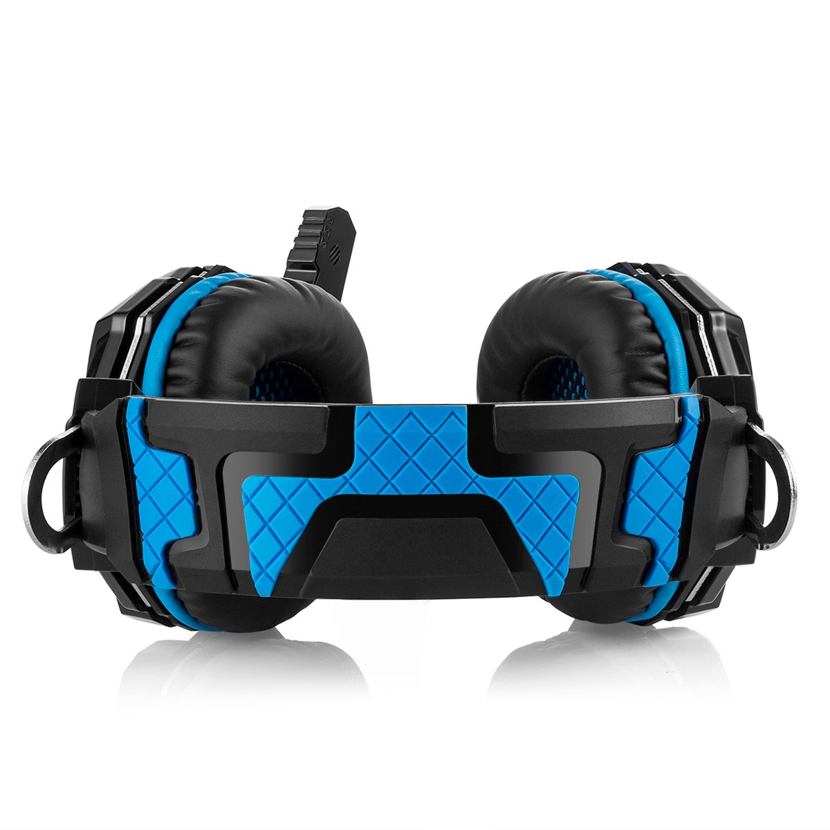 KOTION EACH Cuffie Gaming Stereo G5000 per Cuffie da 3,5 mm di Gioco per PC con Bassi Potenti, Auricolare Vestibilità Comoda e Supraauricular con Isolamento Acustico, Effetto Respiro di Luce a LED per i Computer Portatili o Computer(Blu)