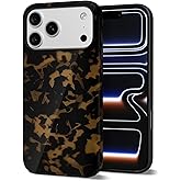 Svanove Tortoise Shell Phone Case for iPhone 17 Pro Max Case Girly, Cute Tortoise Case for Women, Luxury Trendy Retro Amber Pattern Animal Print Design, Aesthetic Y2k Turtle Hard Shell Plastic Cover