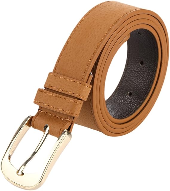 Amazon ビウインキー Biwinky ベルト レディース おしゃれ バックル 金属 エレガント カジュアル レジャー 無地 飾り 耐久性 コーデ お出かけ 通勤 ブラウン ベルト 通販