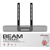 Sound Bass Soundbar TV Mount Attachment for Sonos Beam Gen 1&amp; 2 Only, Black | Compatible with Sonos Beam Gen 1 &amp; 2 Soundbar, NOT compatible with Sonos Beam Ultra,TV mount attachment, Includes All Fixings
