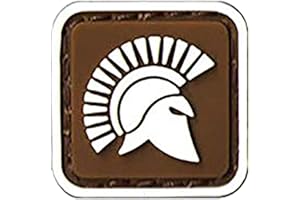 MORTHOME M MORTHOME 1" inch PVC Hook and Loop Morale Patch Military Combat Armband Clothing Badge for Jackets Jeans Hat Cap (Brown, Sparton)