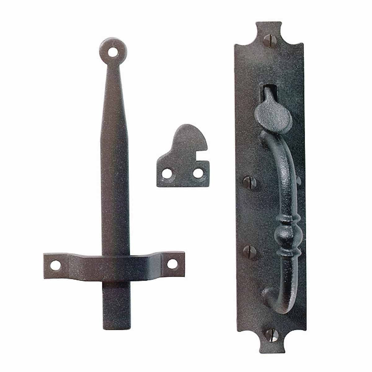 Door Hardware & Locks Wrought Iron Door Latch Black Colonial Norfolk 8 Tall 15/8 Wide Authentic