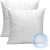 Ashler 20 x 20 Outdoor Pillows, Waterproof Inserts Set of 2 Throw Pillow Inserts, Hypoallergenic Stuffer Sham Square Pillow Insert for Patio, Bench, Garden, Indoor Outdoor Decorative