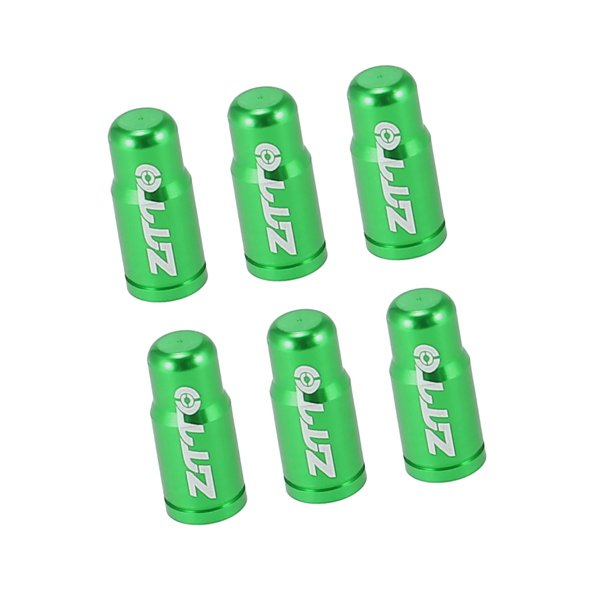 A ABSOPRO Tire Valve Caps Dust Covers for Bicycle Road Bike Green Set of 6