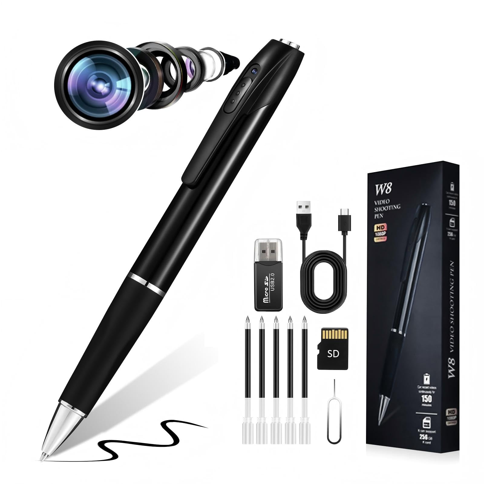 Photo 1 of 1080P Mini Hidden Camera?HD Camera Pen – Nanny Cam Mini Security Cameras?Long Battery Life?Easy to Use?Micro Pen Camera for Important Moment?2026 Upgrade?