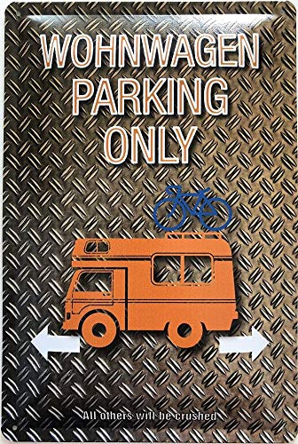 Deko 7 Tin Sign 30 x 20 cm Caravan Parking Only Car Motorcycle