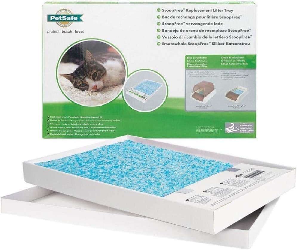 PetSafe Bac de Rechange Litière Absorbante et AntiOdeur Scoopfree Cristal Bleu pour bac à