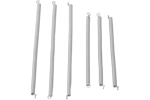 Veemoon 6Pcs Stapler Extension Springs with Hook Ends, Stainless Steel Small Tension Springs for Office
