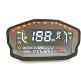 SAMDO Universal Motorcycle Speedometer Odometer Tachometer | 14000 RPM, 199 Kph Mph, Motorcycles Refit, Water Temperature Gauge, VA Realcolor