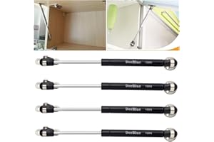 DerBlue 4-Pack 10inch 100N/25lb Gas Struts for Cabinets - Professional Cabinet Shocks and Gas Struts