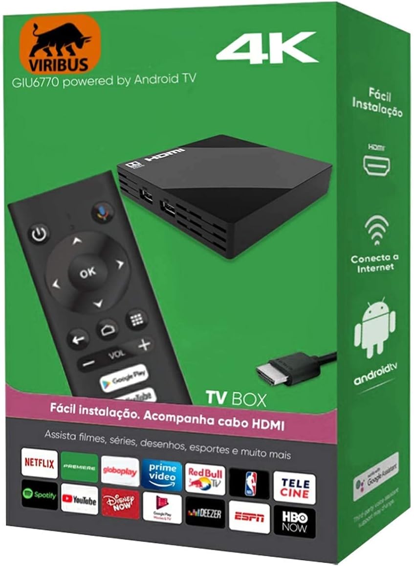 Tv box smart 4k conversor chromecast android 8gb 2gb ram nfe Clearance