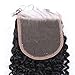 Youth Beauty 4x4inch Bleached Knots Closure, Kinky Curly 12inch Human Hair Lace Closure