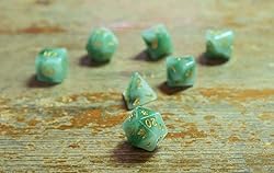 HDdais Polyhedral DND Dice Sets, 7-Die RPG Resin