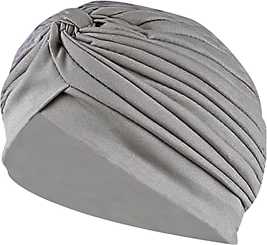 Maze, Women's Fancy Cotton Wool Candy Color Pleated Fabric Turban Shape Hat