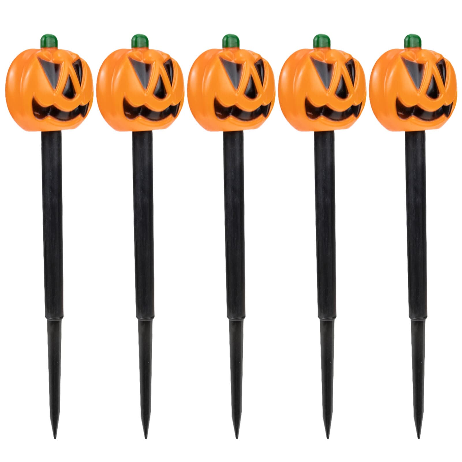 BESPORTBLE 5Pcs Halloween Pumpkin Pathway Lights - Stake Lights Halloween Outdoor Decorations, Pumpkin Decor for Yard Lawn Garden