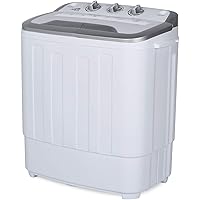 RUNSE 13.5lbs Mini Washing Machine - Super Deal Portable Compact Mini Twin Tub Washing Machine Built-in Drain Pump/Semi…