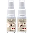 Young Living Thieves Spray | 1 oz | Portable Cleaner Spray, Formulated with Water & Alcohol, Ideal for Travel Essentials & Home; Fits in Backpack, Luggage, or Purse | 2 Pack