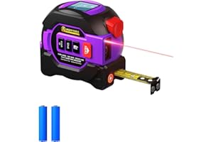 ALMIGHTY TOOLS 3 in 1 Digital Laser Tape Measure, 197ft/60m Laser Distance Meter, 16ft/5m Digital Tape Measure with Cross Line, AutoLock, ft/in/m Unit Switch, Measure Area, Volume, Pythagorean