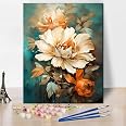 Paint By Numbers Kit For Adults & Kids - 16x20 Inch Abstract Flower DIY Acrylic Painting Set With Brushes & Canvas - View #11