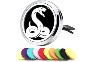 AZNECK 30mm Car Essential Oil Diffuser Vent Clips Air Freshener Vent Clip Aromatherapy Car Accessories 10 Felt Pads for Gift Women (Snake)