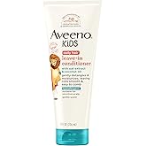 Aveeno Kids Coily Hair Leave-In Conditioner, 8 fl. oz | Gently Detangles &amp; Moisturizes Natural Curls &amp; Coils, For Sensitive Scalps, Hypoallergenic, Leaves Coily &amp; Curly Hair Smooth