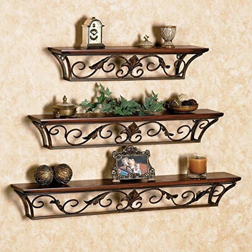 Woodkartindia Wooden Iron Wall Shelf Wall Bracket Floating Wall