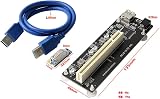 Dedjgoo PCI-E X1 to PCI Riser Card Adapter Converter USB 3.0 Cable for Desktop view 4