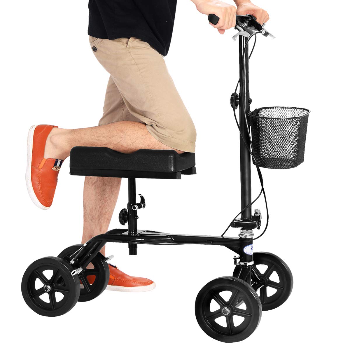 Giantex Folding Knee Walker Scooter For Foot Injuries Medical Surgery Height Adjustable Non Slip