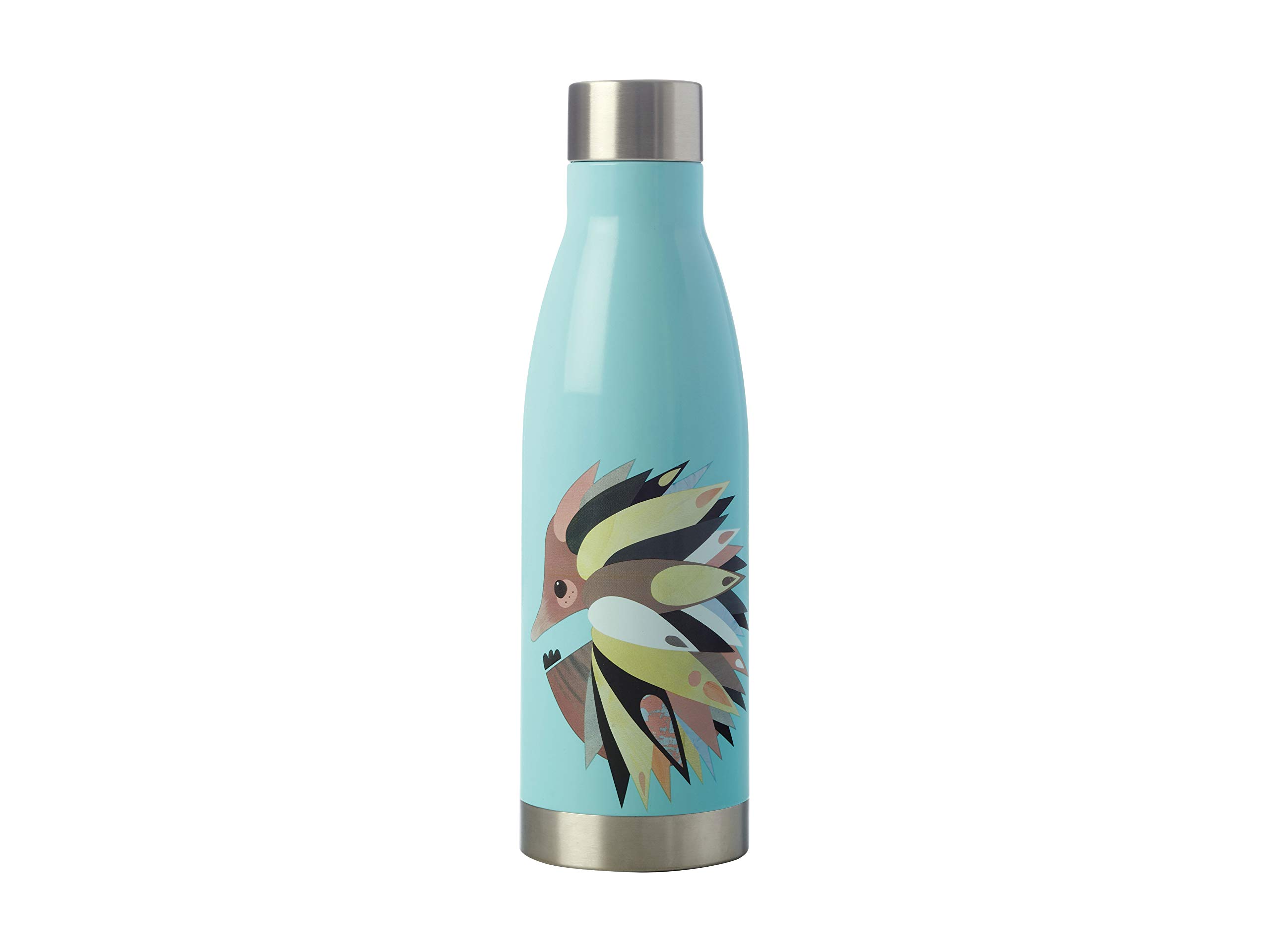 Maxwell & Williams Pete Cromer Insulated Water Bottle, Echidna Design, BPA Stainless Steel, 500ml, Blue