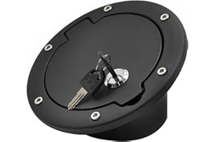 CADUFUELLY Robust Gas Tank Cap Cover, Replacement for Jeep Wrangler JK 2007-2018 Unlimited Sport Sahara Rubicon 2-Door 4-Door