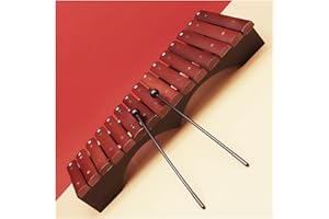 Glockenspiel 15 Note Red Wooden Professional Glockenspiel Xylophone Percussion Instrument