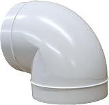 Fantronix 150mm 90 Degree Round Plastic Duct Bend - Ventilation Pipe Joint view 5