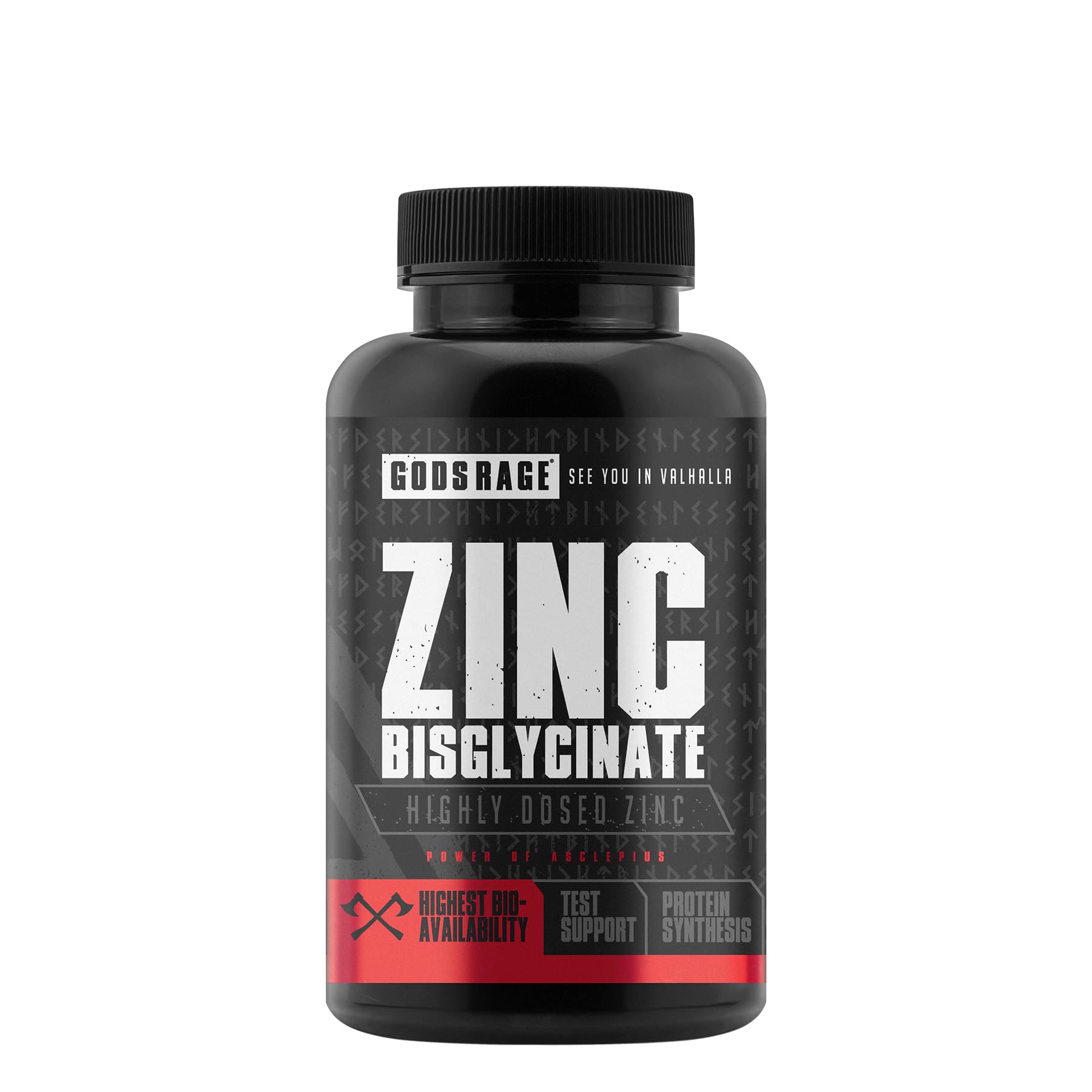GODSRAGE Zinc Bisglycinate - Zinc Minerals Essential Trace Elements incl. Exclusive Postcards - 120 Tablets