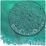 The Crafts Outlet MCR-GLS-MTL-MA6-TRQ Metallic Glass Microbead, 1 Bag of 1-Ounce, Turquoise