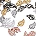 75Pieces Vintage Hollow Filigree Leaf Charms Pendants Jewelry Findings