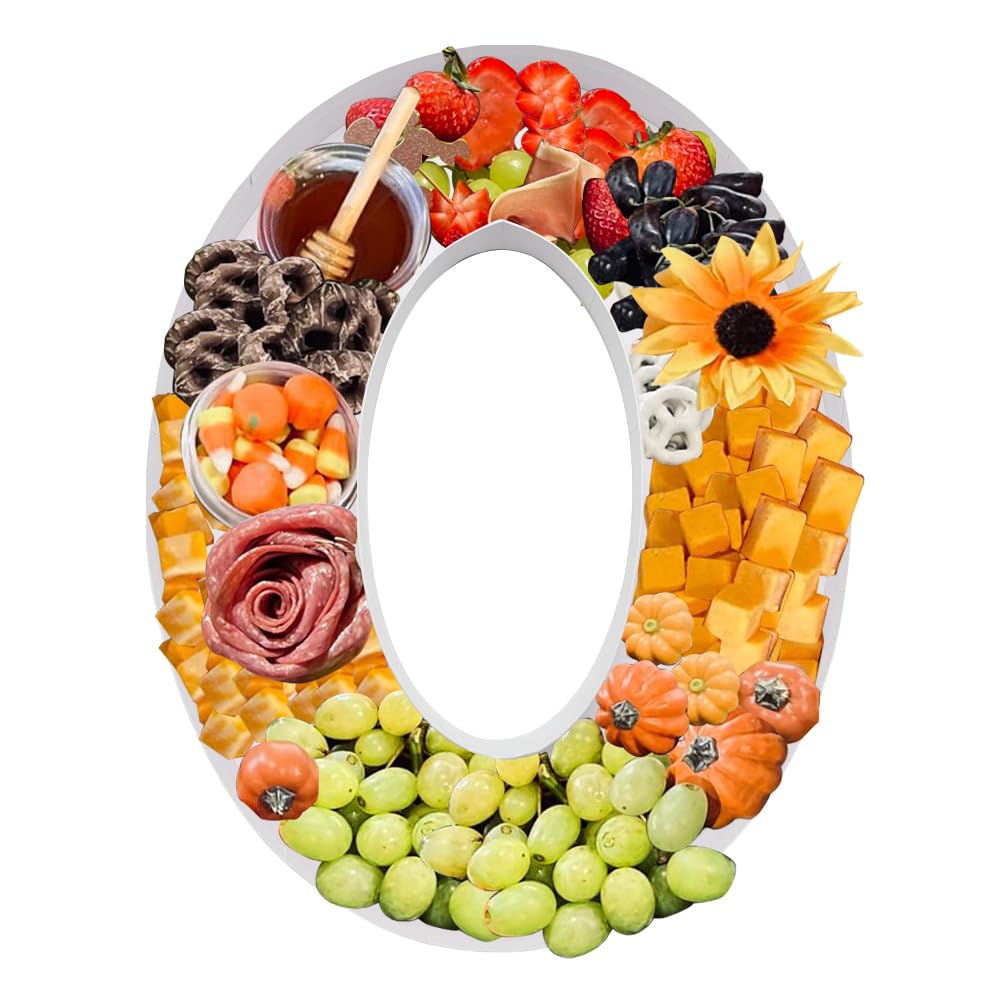 Photo 1 of 12" Fillable Cardboard Number Shaped Gift Grazing Charcuterie Board Paper Container (0)