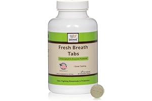 HANK & HARLEY Fresh Breath TABS- chewable Breath Mints for Dogs. Triple-Action Oral Hygiene Harnesses The Power of Chlorophyll to Fight Bad Breath and Plaque buildup. Made in USA, 90 Count