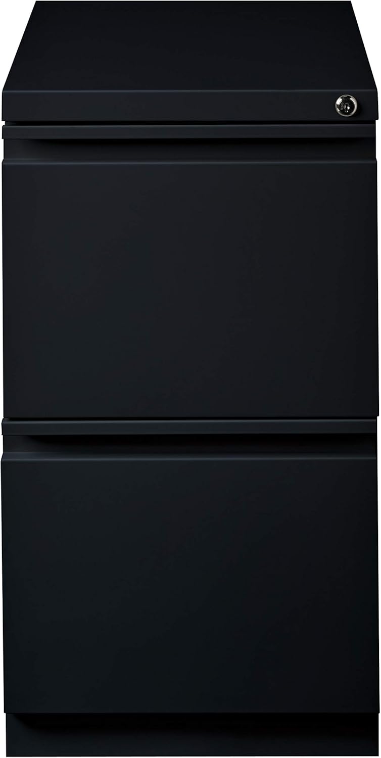 Office Dimensions 20-inch Deep 2-Drawer File with Full Width Pull Mobile Pedestal, Black: Furniture & Decor