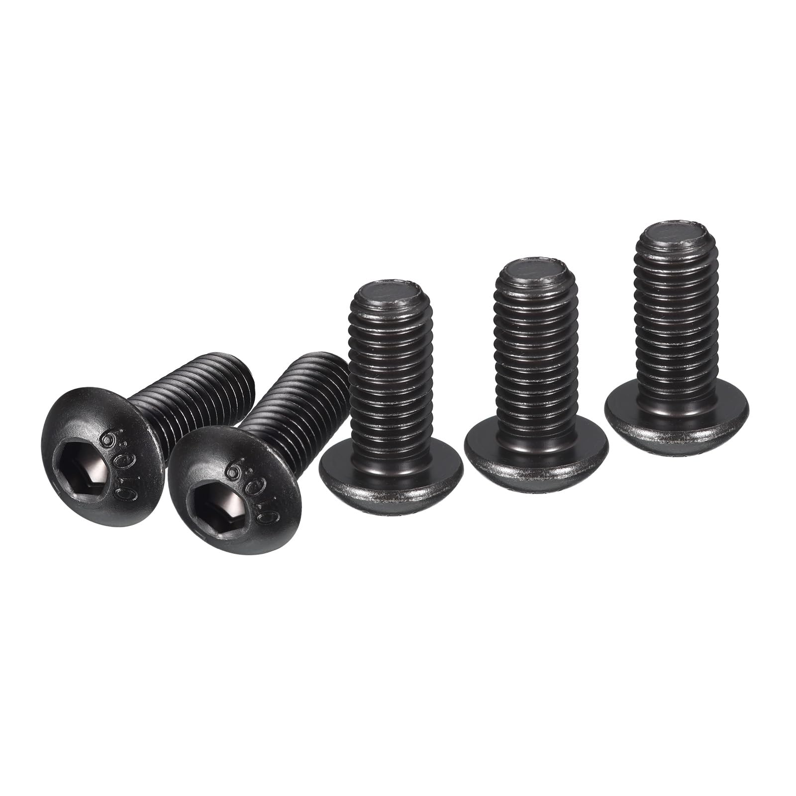 DTGN M10-1.5x20mm Button Head Socket Cap Screws - 15Pack - Good for Machine - Carbon Steel Black Oxide - Hex Drive Full Thread Fasteners — image 1