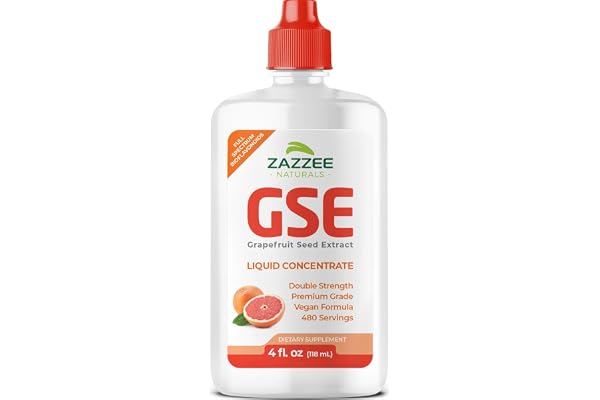 Zazzee Grapefruit Seed Extract (GSE) 4 Ounces | 480 Servings | 2X Potency | Maximum Strength | High Absorption | 100 mg per S