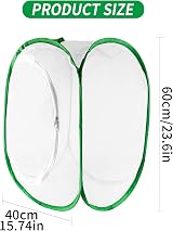 TSLBW Insect Butterfly Habitat Cage Large 40x40x60cm Collapsible Pop-Up view 2