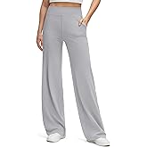 G4Free BareFeel High Stretch Wide Leg Pants for Women Soft Comfy Casual Yoga Pants with Pockets Petite/Regular/Tall