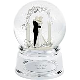 Things Remembered Engraved Wedding Couple Musical Snow Globe (Free Customization), Plays Mendelssohn's Wedding Music, Beautiful Wedding or Anniverary Gift