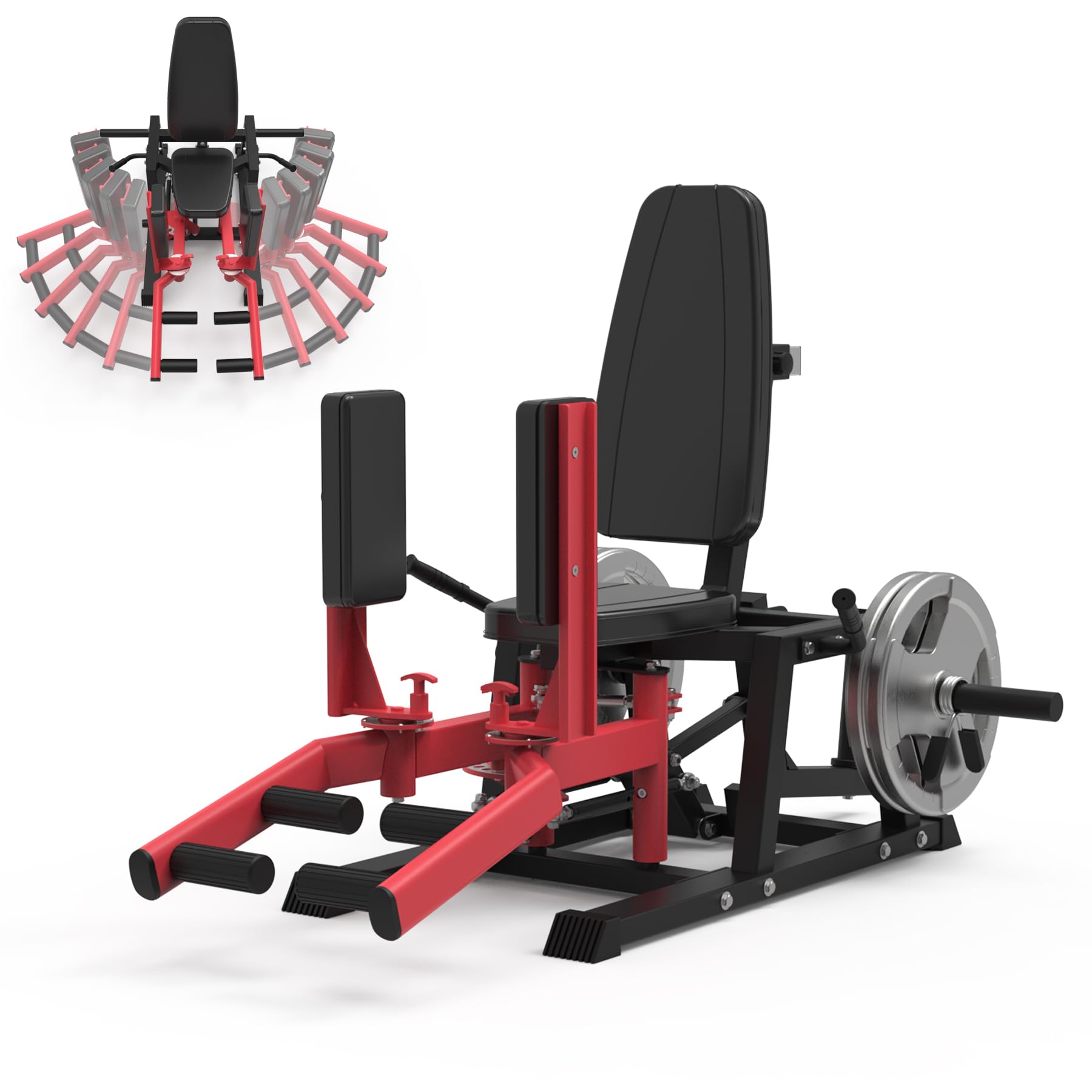 Photo 1 of ****PARTIAL SET. LISTING INCLUDES BOX 1 of 2 ONLY. BOX 2 MISSING**** Hip Abductor Machine - Inner & Outer Thigh Workout with 6-Gear System & 4-Position Backrest - Home Gym Equipment