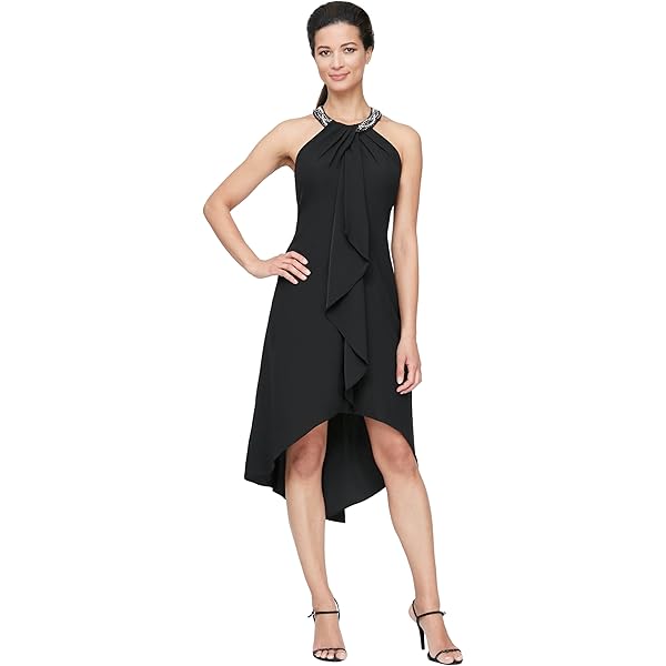 Amazon.com: Vince Camuto Women's Bow Neck Fit & Flare Dress Black Size 14 :  Clothing, Shoes & Jewelry