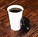 2dayShip 100 Pack WHITE Paper Coffee Hot Cups with BLACK Travel Lids - 16 ounce