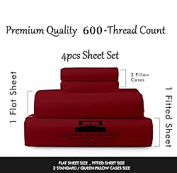Crown Collection 100% Egyptian Cotton Sheets, Full