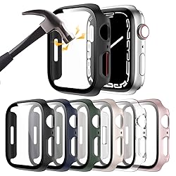 6 Pack Hard PC Case with Tempered Glass Screen