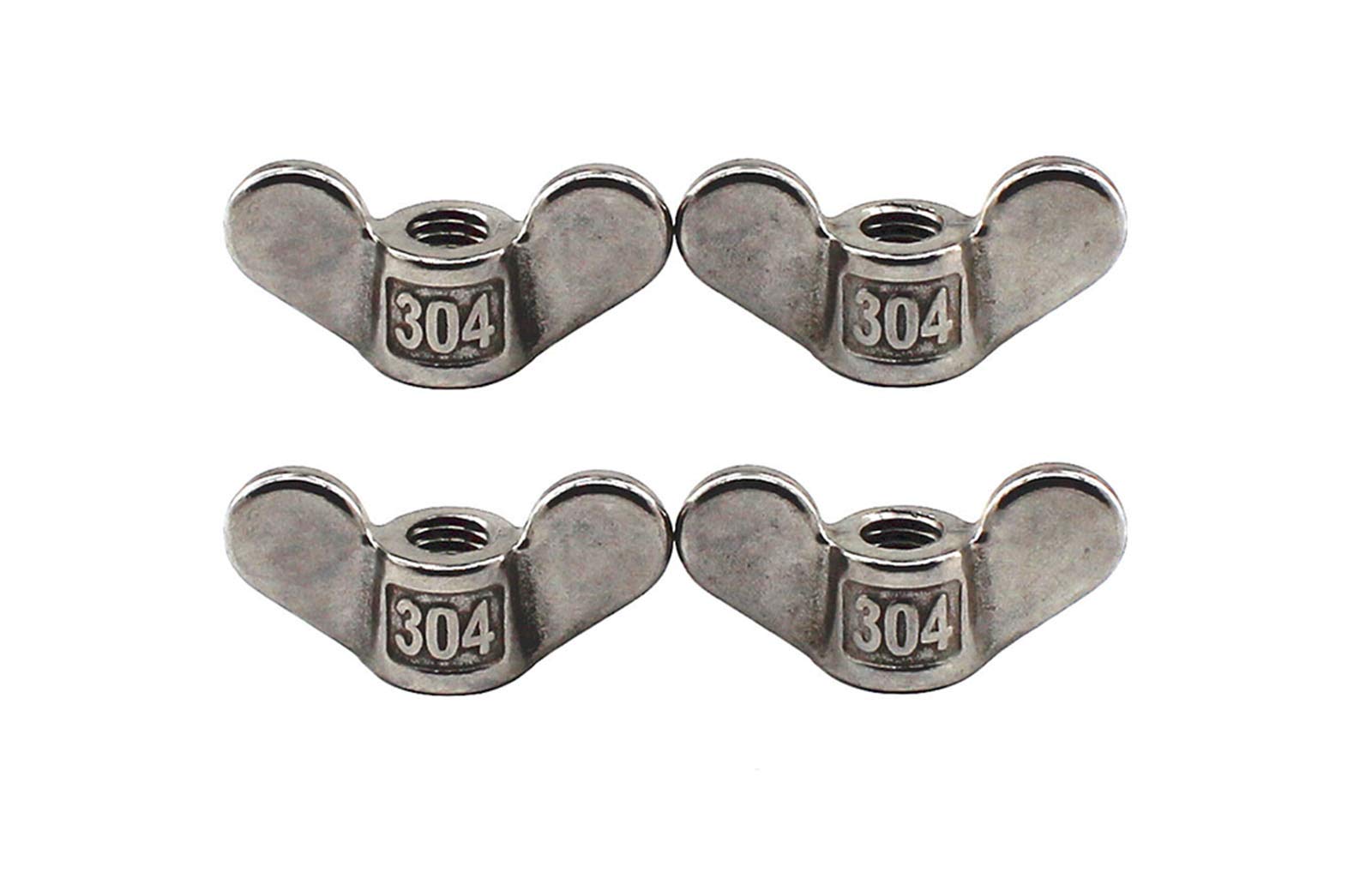 304 Stainless steel wing nut M12 hand twisted fasteners butterfly wing shaped nut DIY hardware pack of 4